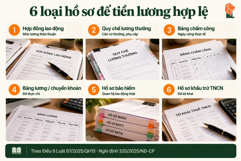 Sáu loại hồ sơ để chi phí tiền lương được trừ khi tính thuế TNDN