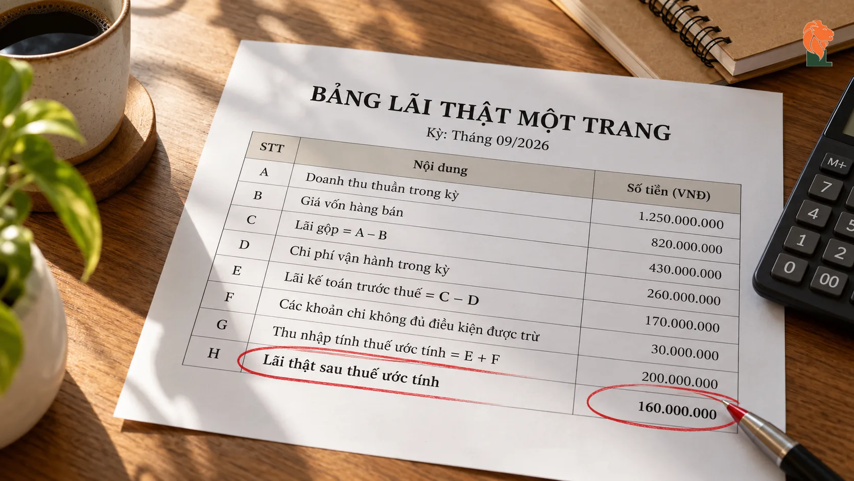 Mẫu bảng lãi thật một trang