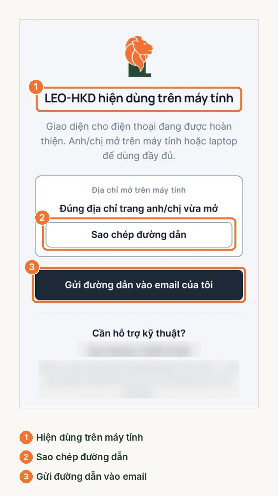 Màn LEO hiện dùng trên máy tính khi mở bằng điện thoại